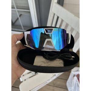 POV Glasses Baseball Glasses with Camera, That Record Video and Audio 4K White